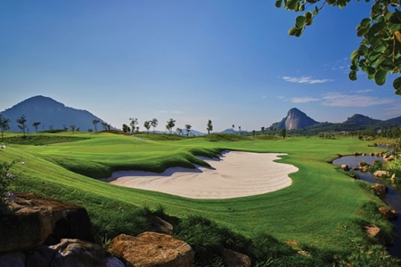 Thailand golf course aerial view